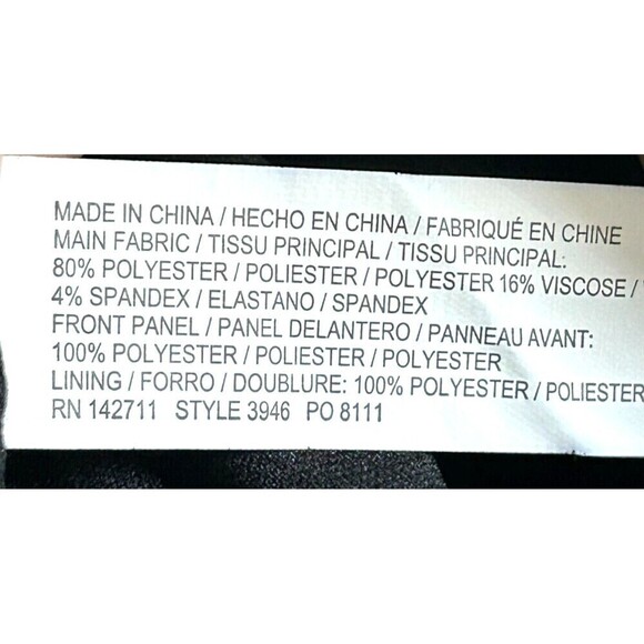 New Eloquii Women Sz 28 Straight Pencil Skirt Black Elastic Waist Back Zipper T2 - Picture 11 of 12